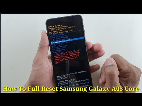 how to hard reset samsung galaxy a03 core?